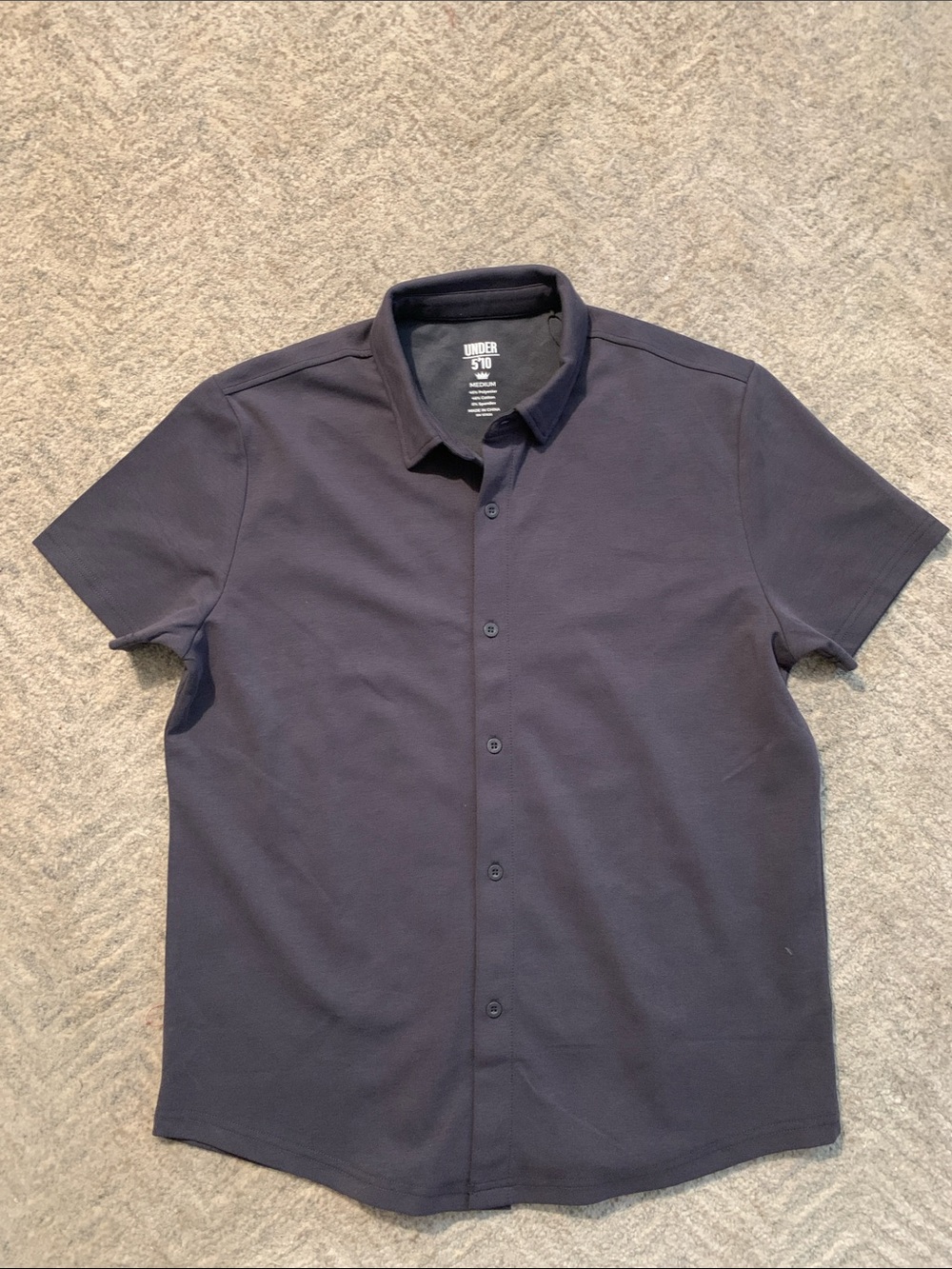 Men's Short-Sleeve Button-Down Shirt — Dark Navy